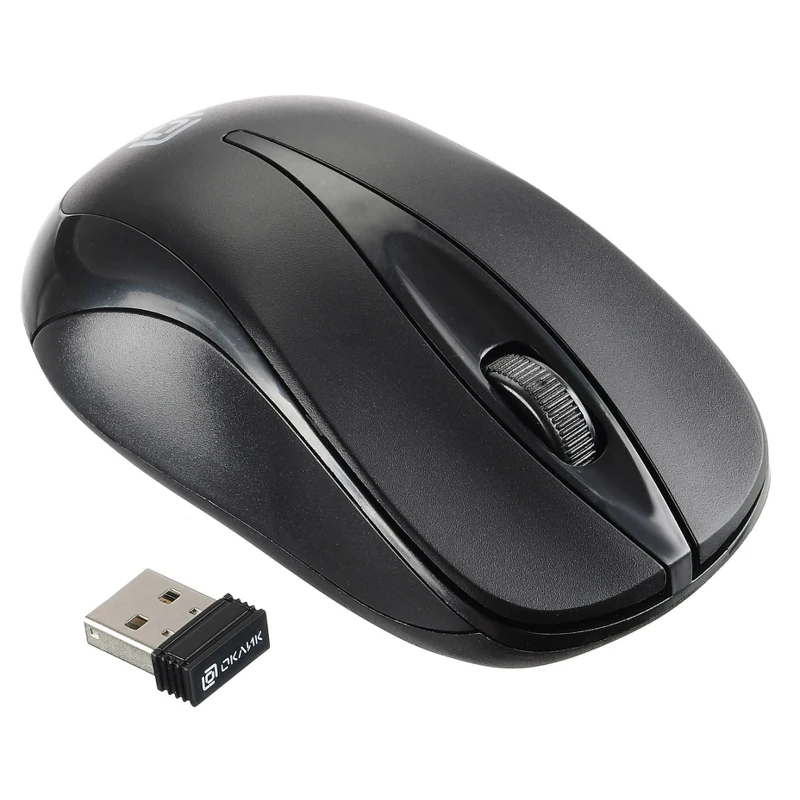 Мышь OKLICK 675MW, беспроводная, USB, черный