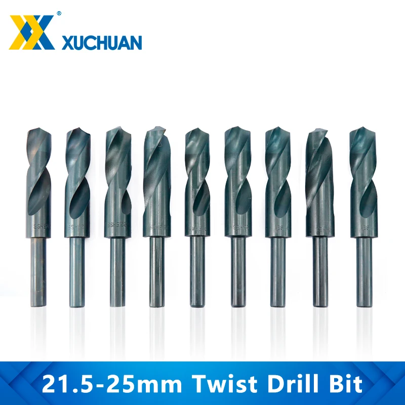 Reduced Shank Hole Cutter Nitride Coating HSS Drill Bit 21.5-25mm For Metalworking Tools Hole Drilling Cutter Twist Drill Bit