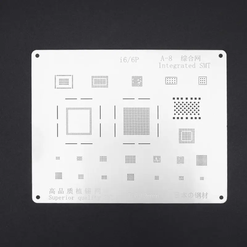 

A8 CPU Planting Tin Mesh BGA Reballing Stencil Template for iphone 6/6Plus