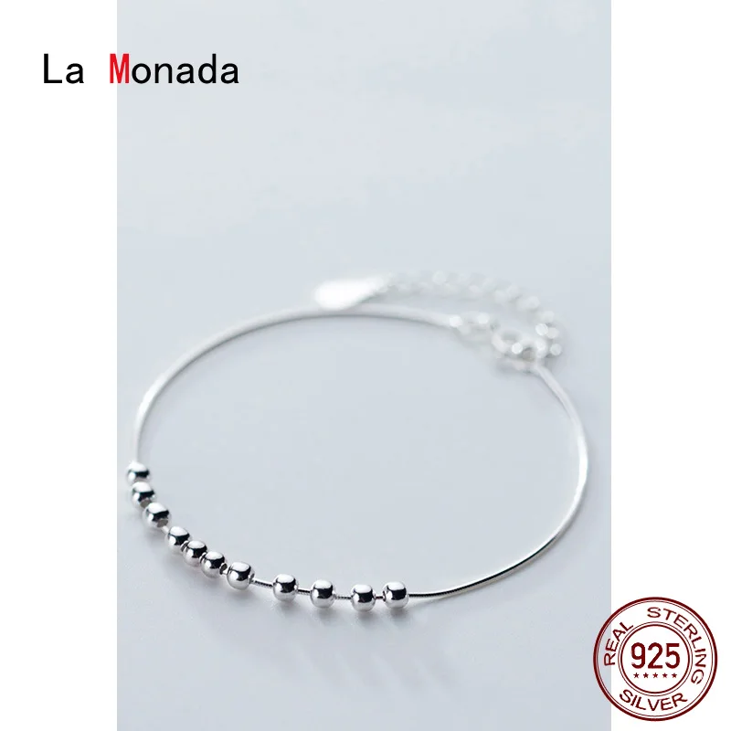 La Monada браслеты из стерлингового серебра 925 пробы для женщин дамские бусы змеиный