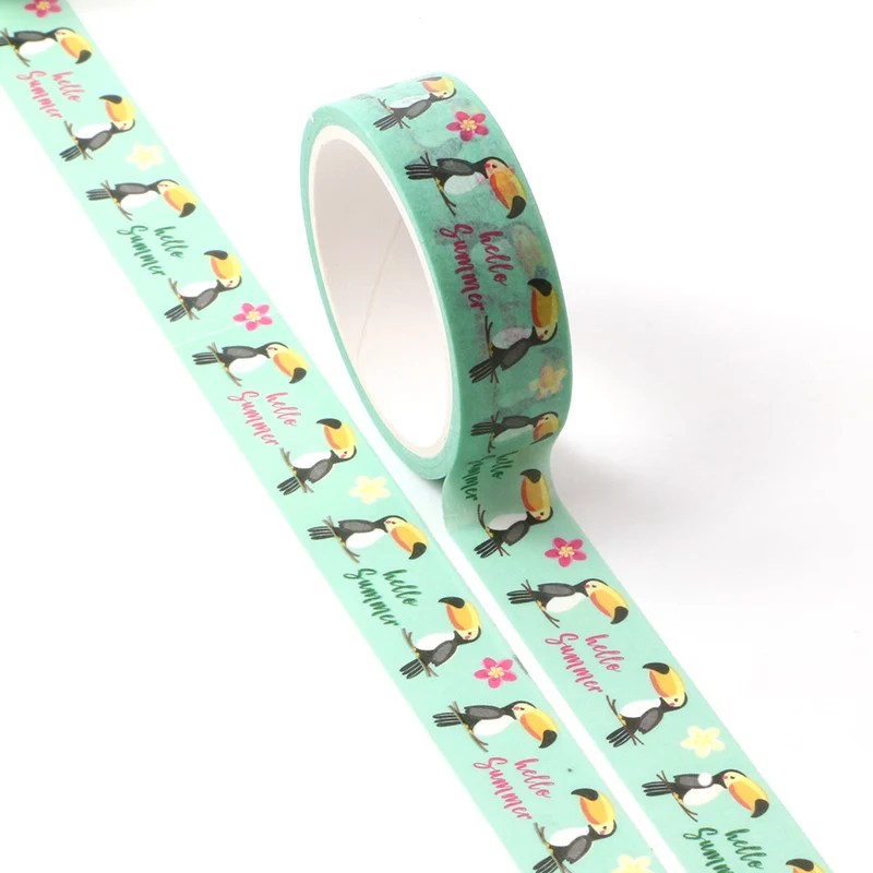1PCS New Decor Cute Washi Tape Animal Set Dog Cat pig fox sloth woodpecker DIY Planner Masking Tapes School Office Supply | Канцтовары