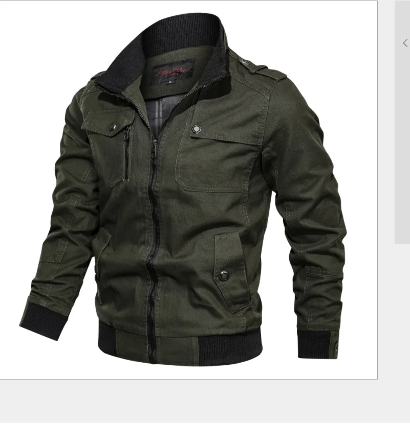 

Cotton military jacket men 2020 autumn spring jacket soldier style military jacket men's brand men's bombing jacket plus size M-