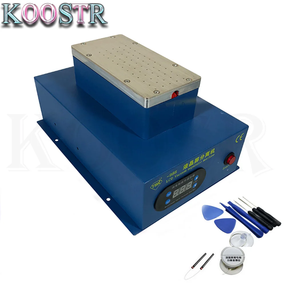 

7 inch 988 Built-in 2 Pumps Vacuum LCD Separator Machine for iPhone X for Samsung LCD Screen Separation