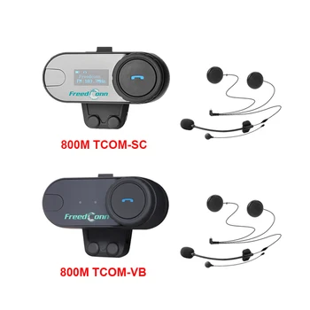 

TCOM-SC+T-COM VB Motorcycle Bluetooth Helmet Headset 800M Wireless Intercom Helmet Headphone with 2 in 1 headset