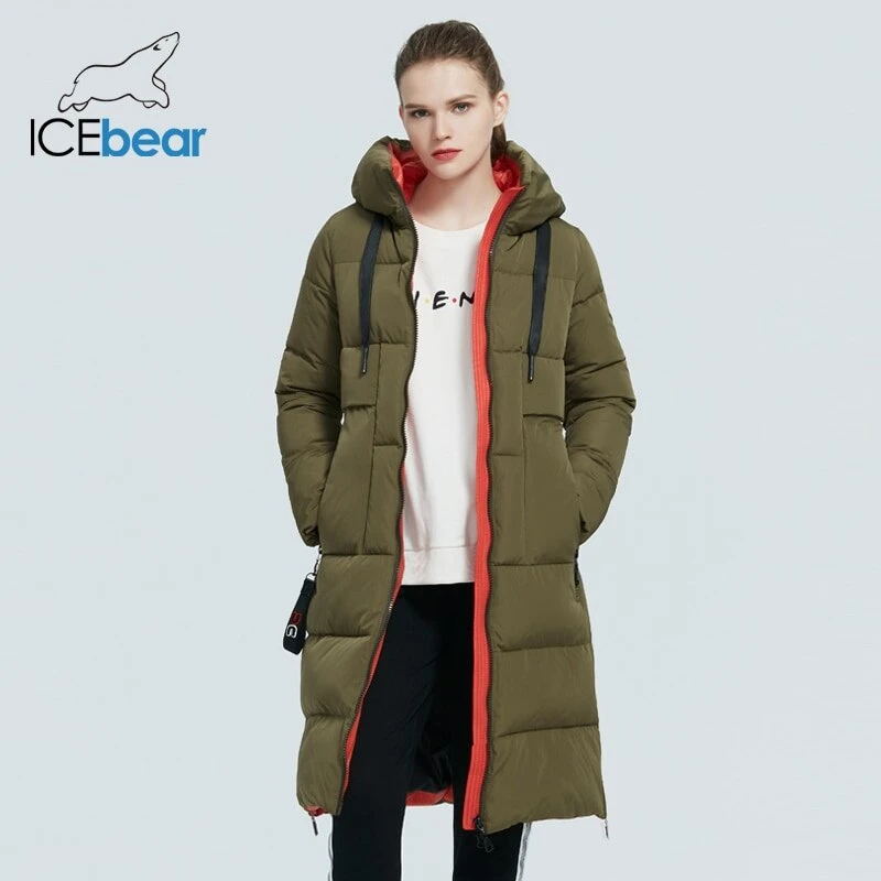 Icebear Manteau Long A Capuche Pour Femme Veste D Hiver De Bonne Qualite Parka De Marque Vetements Elegants Nouvelle Collection 2019 Aliexpress