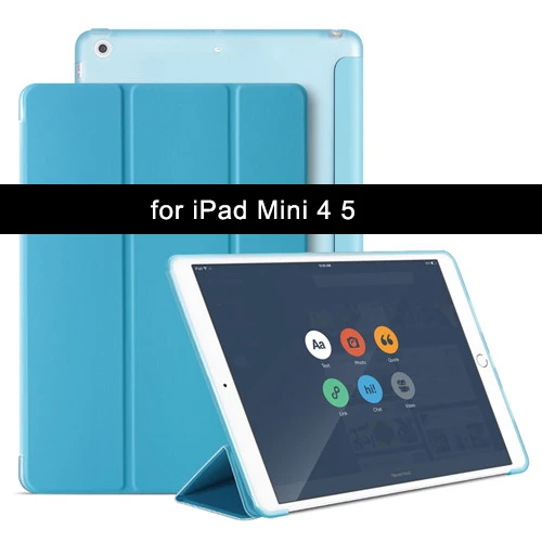 Чехол для iPad mini 5, Aiyopeen, магнитный чехол из искусственной кожи и мягкого ТПУ, чехол для iPad mini 1 2 3 4 5 - Цвет: Blue-45