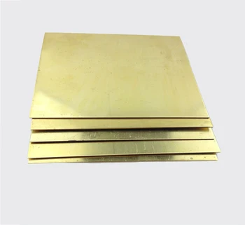 

H62 Brass Sheet Thickness 0.8/1/1.2/2/3/4x200x200mm Brass Plate Customized Size CNC Frame Model Mould DIY Contruction Brass Pad