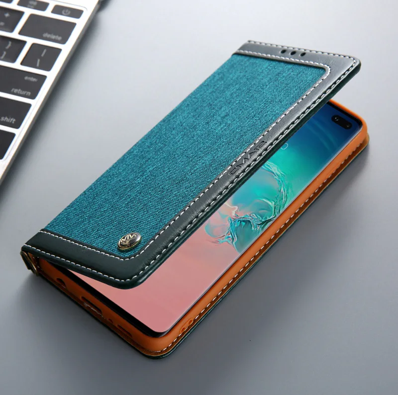 Для samsung Galaxy S10 S9 S8 Plus S7 Edge чехол из джинсовой кожи кошелек держатель для карт флип чехол для телефона для samsung Note 8 9 чехол