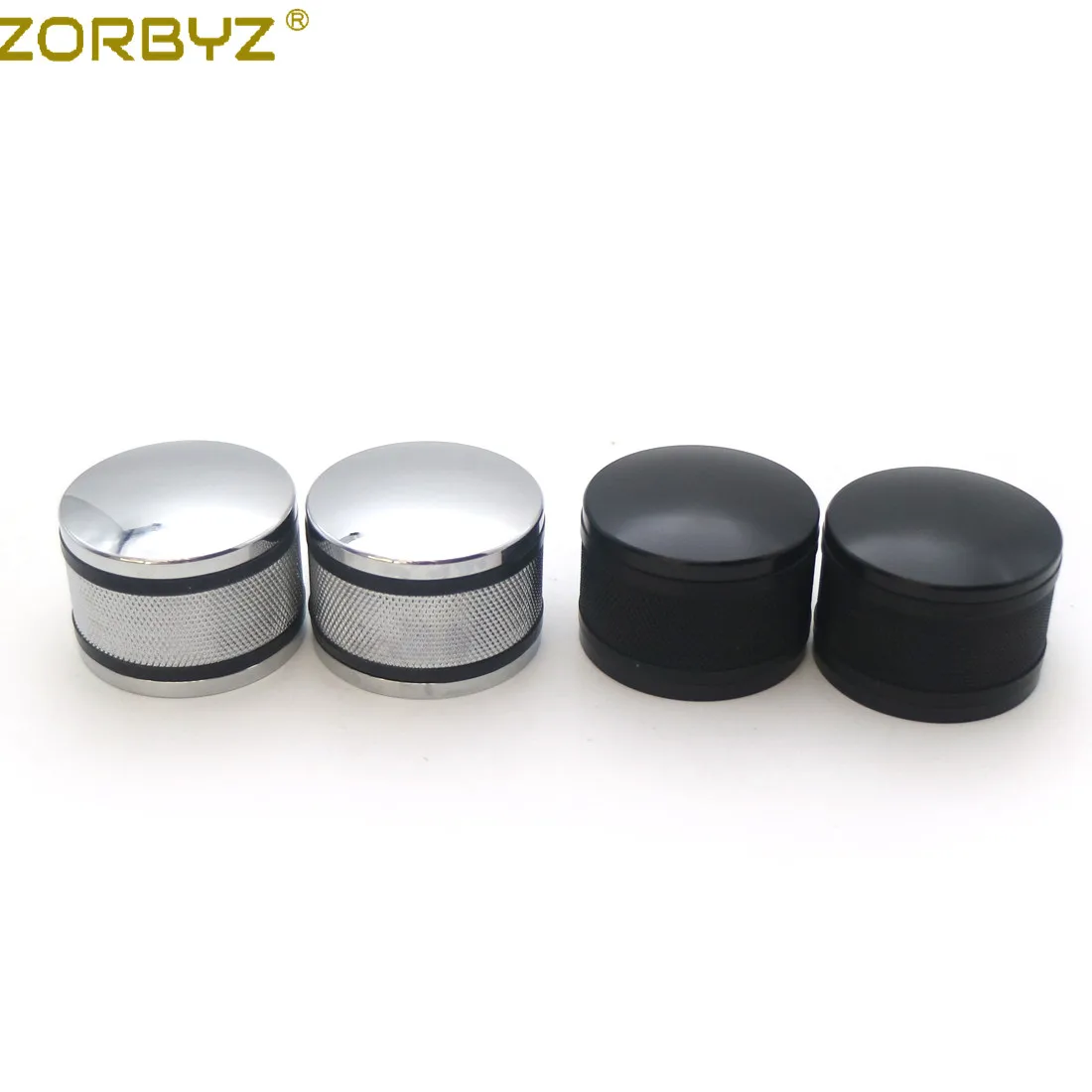 

ZORBYZ Motorcycle Black / Chrome CNC Knurled Front Axle Cover Cap Nut For Harley Dyna Softail Sportster 1200XL 883