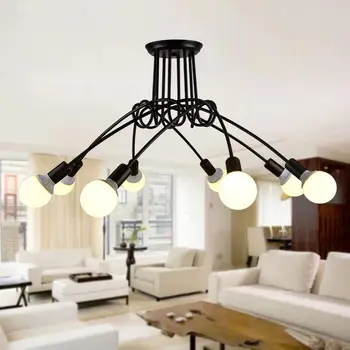 

Nordic bedroom ceiling light with modern creative curve chandelier dining room with wrought iron gold chandelier