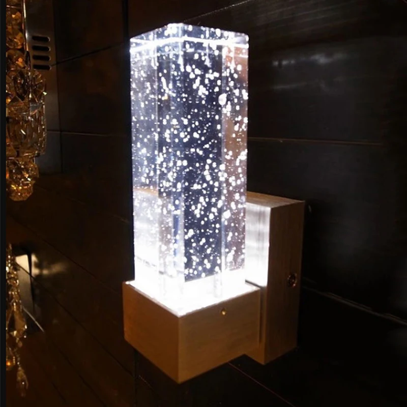 

Modern 3W Led Wall Light Indoor Wall Lamp Crystal Bubble Wall Sconce Lamp Lights for Bedroom Living Room Stair Mirror Light