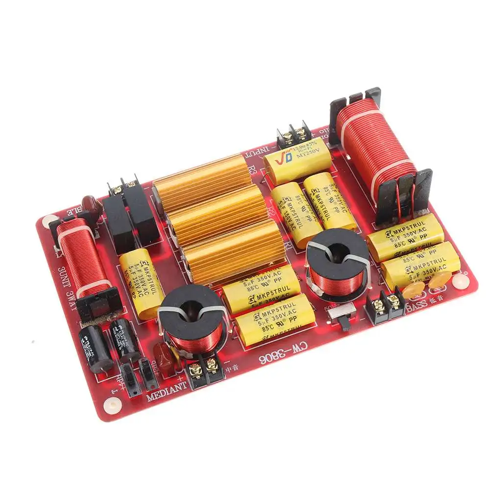 

WEAH-3806 High Power Speaker Frequency Divider Module High Fidelity High Medium Low Three Divider Upgrade Tool For DIY Speaker