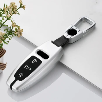 

Aluminium Alloy Silicone Car Remote Key Case Fob Cover For Audi A6 C8 A7 A8 Q8 2018 2019 Car Styling Car Accessories