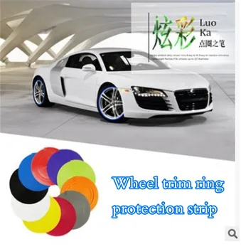 

[Wholesale] 15PCS 8M Car Wheel Protection Sticker Wheel Trim Strips Tire Rim Decoration Scratch and Crash Strip Protection