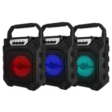 Портативный на открытом воздухе Bluetooth Динамик цветная Динамик Поддержка формат музыки без потери качества передачи карты памяти U диск AUX USB музыкальный плеер