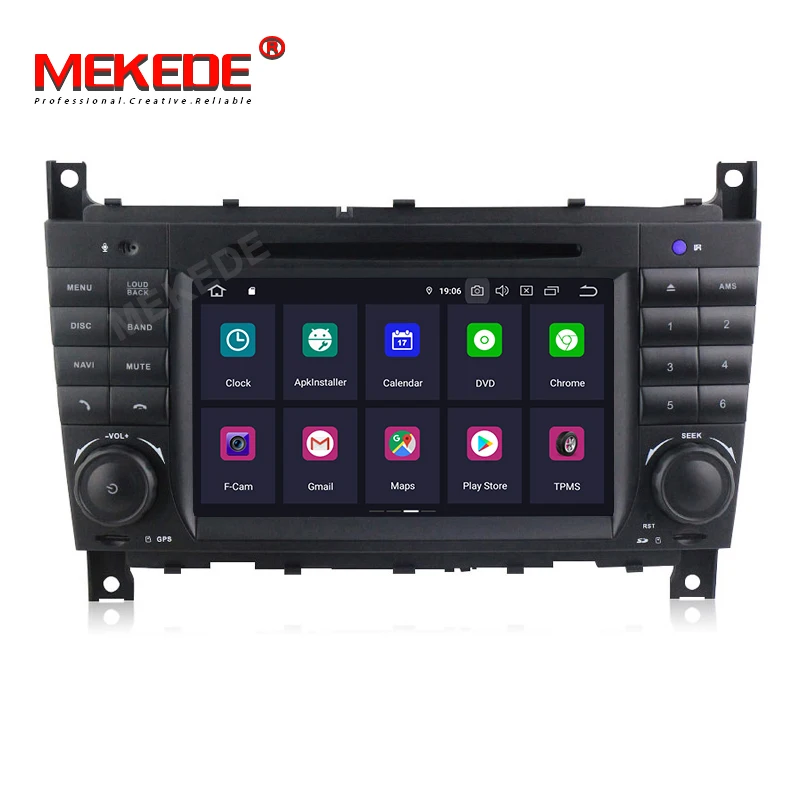Top PX30 IPS DSP Android 9.0 2 DIN Car DVD GPS For Mercedes/Benz W203 W209 W219 A-Class A160 C-Class C180 C200 CLK200 radio stereo 2