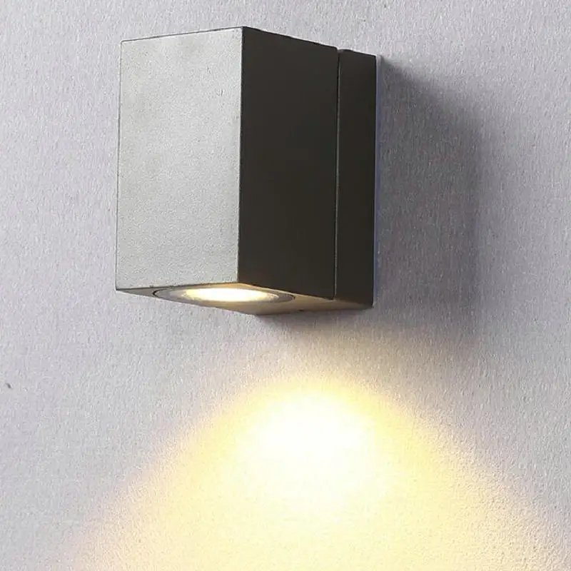 

7W GU10 Square LED Wall Lamps Brief Cube Adjustable Surface Mounted Wall Light Dimmable 110V 220V Indoor&Outdoor Lighting