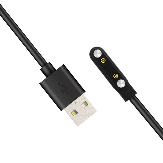 Cable de Carga Magnético USB 55cm Negro Compatible con Reloj Agptek LW11,  Kieslect K10, Ticwatch CXB01, Yamay SW022, Xiaomi Mi Imilab KW66 – OcioDual