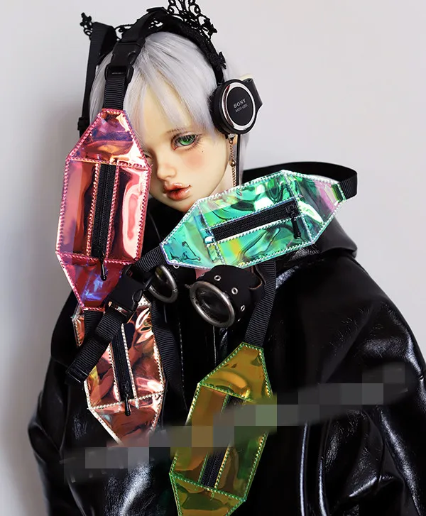 Крутая блестящая Лазерная оливковая сумка кукла Pros для BJD 1/6 1/4 1/3 SD13 SD17 аксессуары