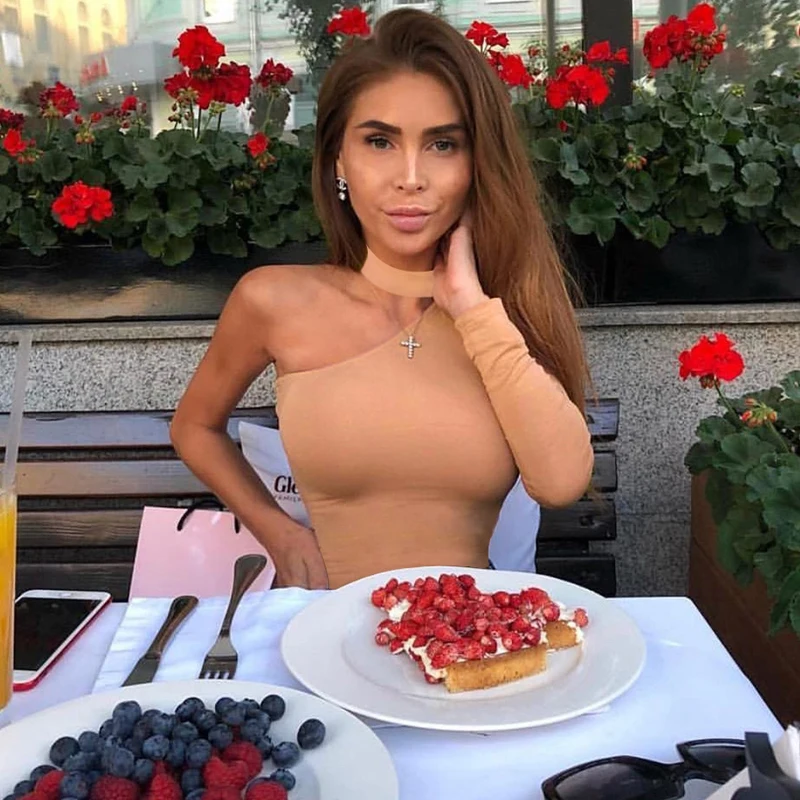 Одно плечо Холтер сексуальное боди женские вечерние Клубные праздничное боди Лето Уличная женский набор одежды