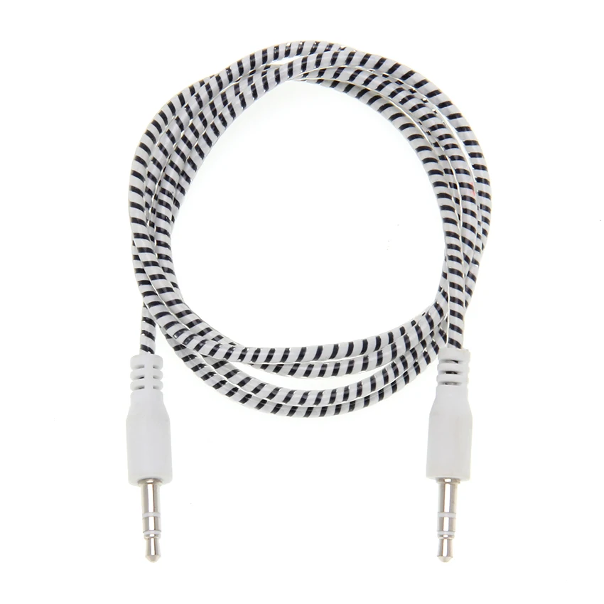 1M Audio Cable 3 5mm Jack Male to Male Stereo Auxiliary Aux Cord For Car Phone MP3 PC Headphone 100pcs