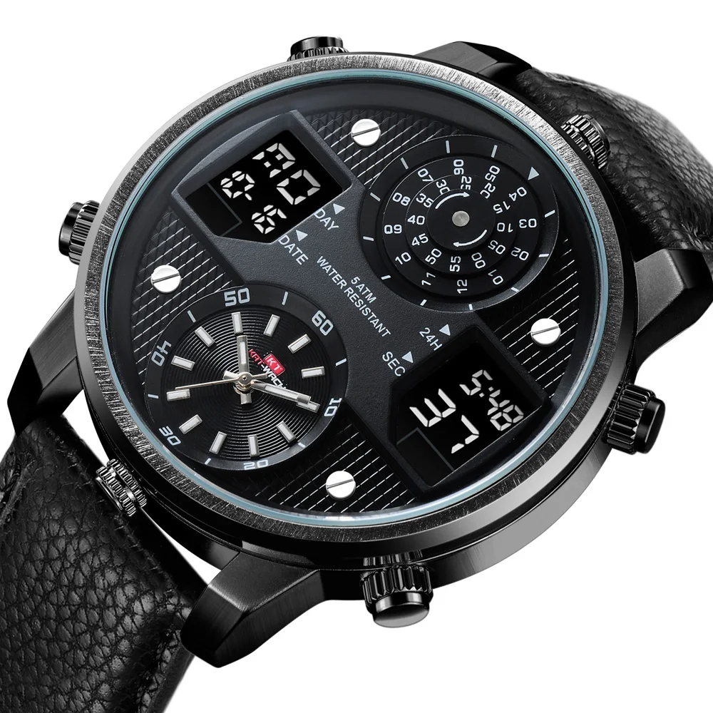 KAT-WACH Men's Business Watches Sport Chronograph Analog Digital Watch Men Date Luminous Waterproof Fashion Wristwatches | Наручные