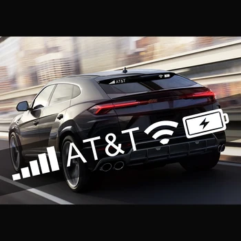 

Car sticker ATT mobile phone signal sign wireless network i power creative personality after the file glass Graphics Reflective