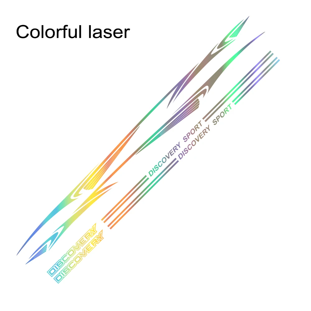 Colorful Laser 1 компл. Автомобильная дверь боковая юбка виниловые ПВХ наклейки для Land Rover Discovery 3 4 2 украшение для автоматического кузова наклейки светоотражающие Аксессуары - Название цвета: Colorful Laser