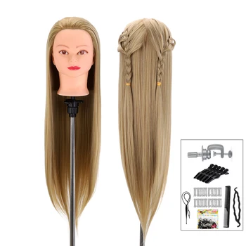 

head dolls for hairdressers 30'' hair synthetic mannequin head hairstyles Female Mannequin Hairdressing Styling Training Head