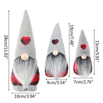 

3pcs/set Handmade Christmas Elf Decoration Gnome Swedish Tomte Doll Toy Ornament New 2020