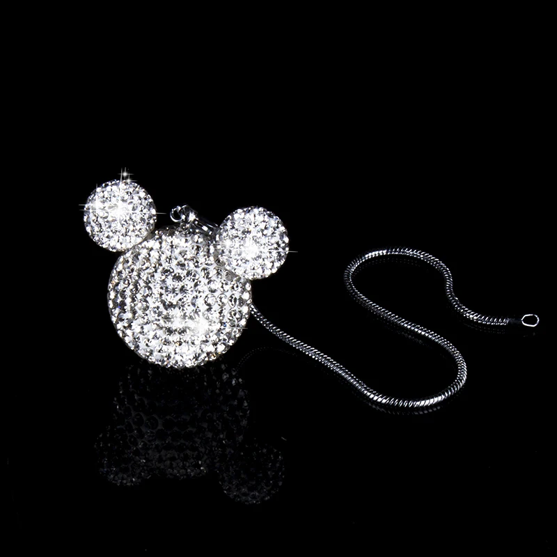 Хрустальный Шарик из страз автомобильный кулон милый мультяшный Микки Bling автомобильное зеркало Висячие аксессуары для девочек женские украшения интерьера автомобиля