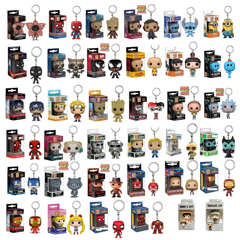 Funko Pop Marvel Капитан Америка Железный человек доктор странная цепочка для ключей