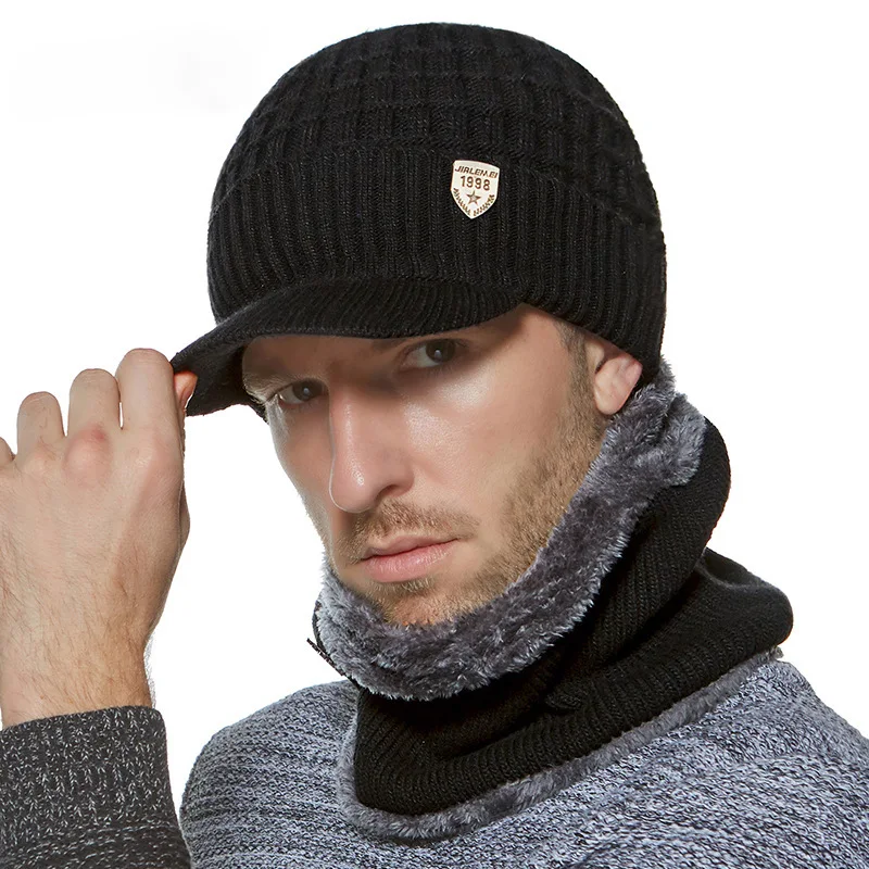 Зимняя шапка Skullies Beanies шапки зимние для мужчин женщин шерстяной шарф Балаклава