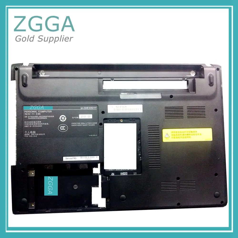 Подлинная ноутбук задняя крышка для sony для VAIO SVE141 SVE141D11T SVE141D11L база нижняя оболочка задняя крышка верхней крышкой чехол черный 4VHK6BHN010 - Цвет: base black surround