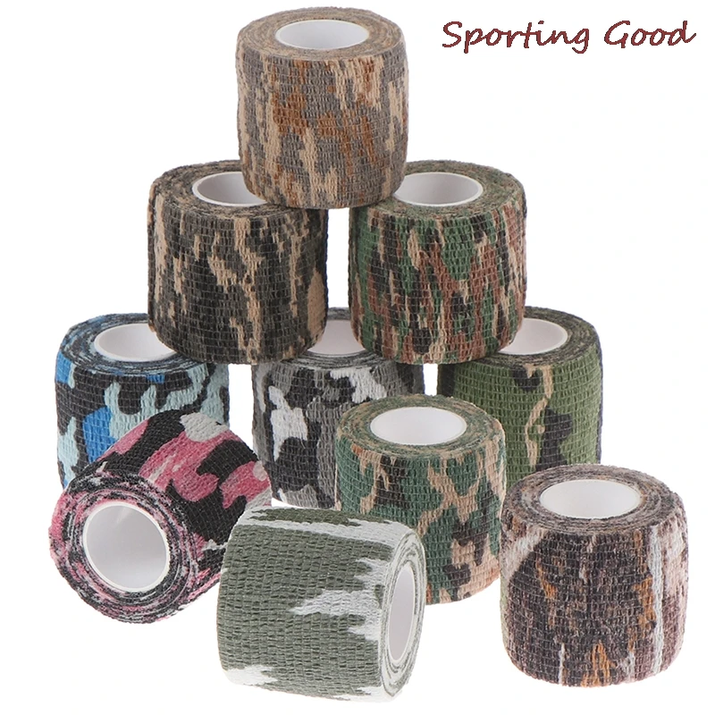 Camouflage Tape Outdoor Camo Gun Hunting Waterproof Camping Camouflage Stealth Duct Tape Camouflage Cycling Stickers 5CMx4.5M