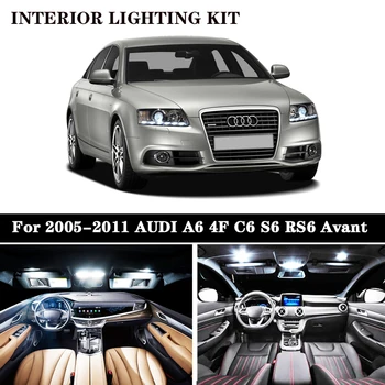 

17X White Canbus led Car interior lights Package Kit for AUDI A6 4F C6 S6 RS6 Avant 2005-2011 Car LED Light Interior Kit
