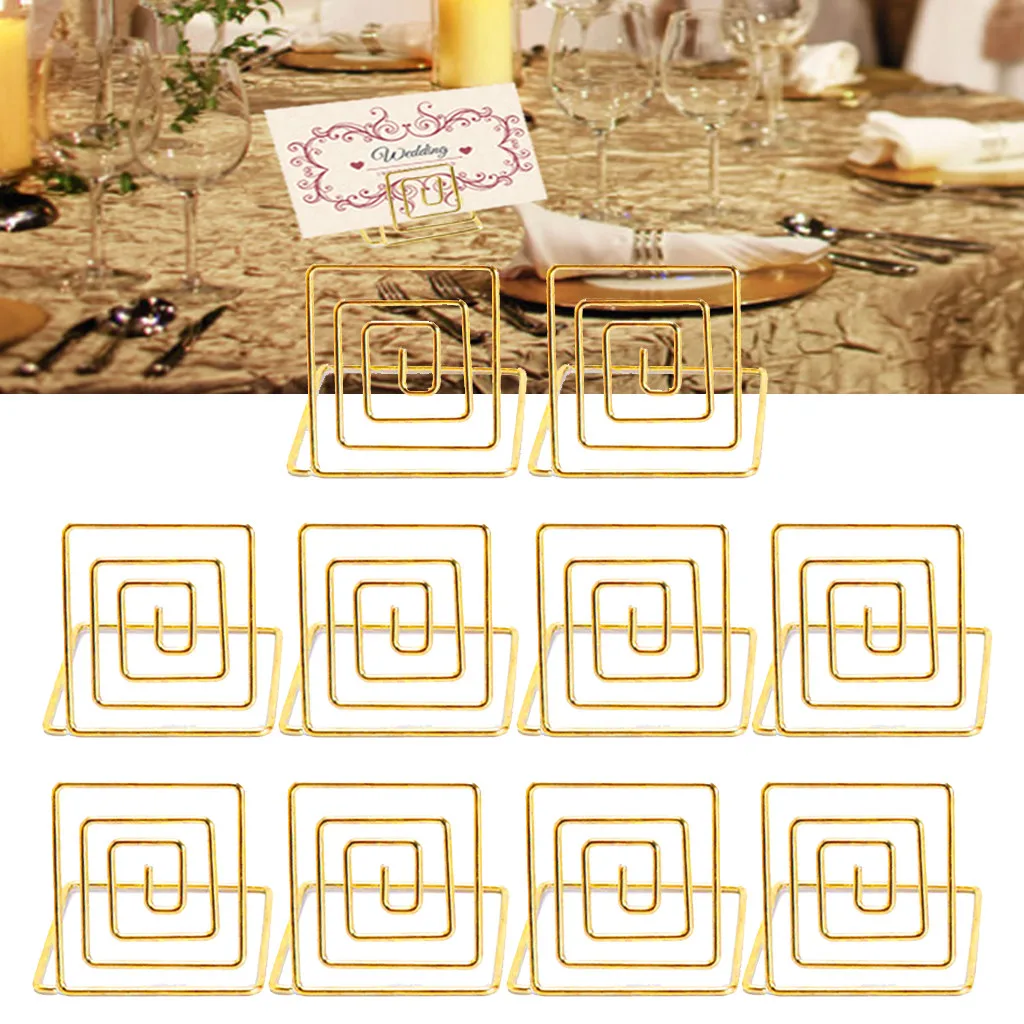 

Wedding Party Reception Place Card Holder Metal Card Holder Stand Dinner Number Name Table Menu Picture Photo Clip Card Holder