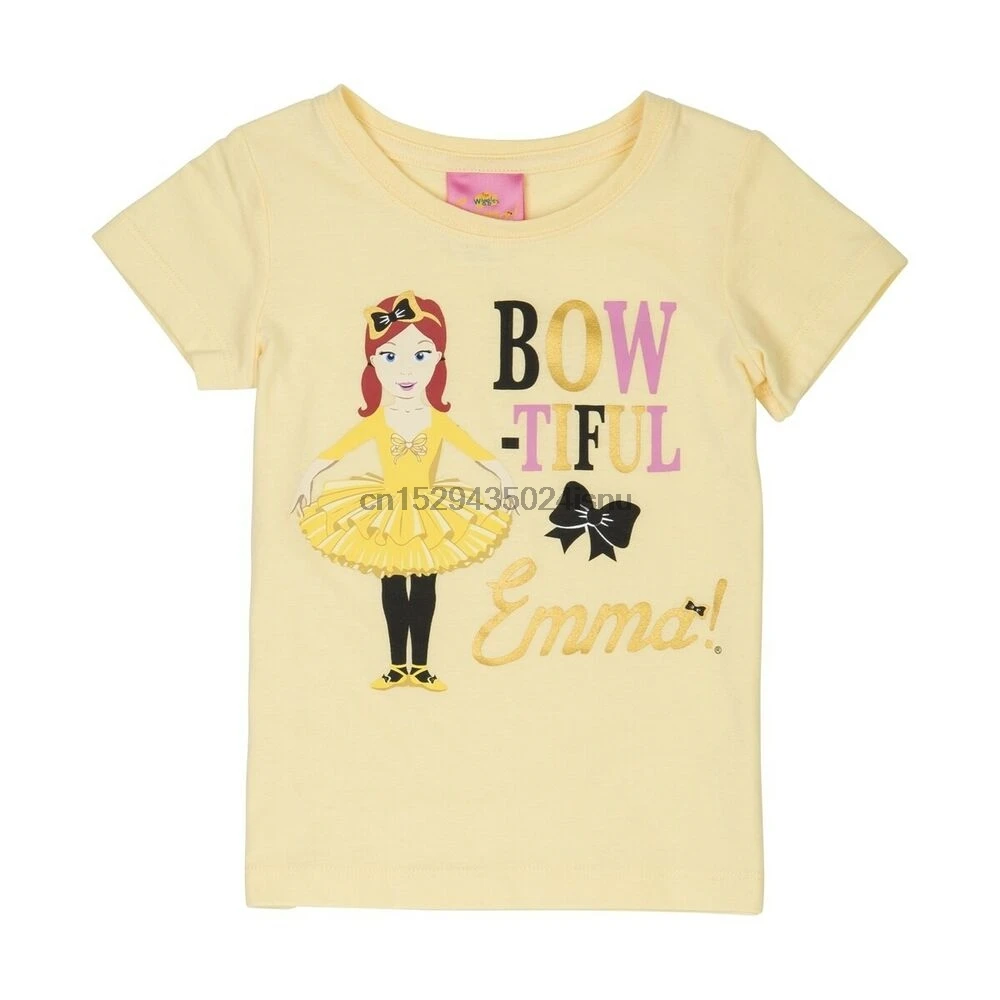 Лицензированная футболка для девочек THE WIGGLES EMMA BOWTIFUL новинка бесплатная доставка