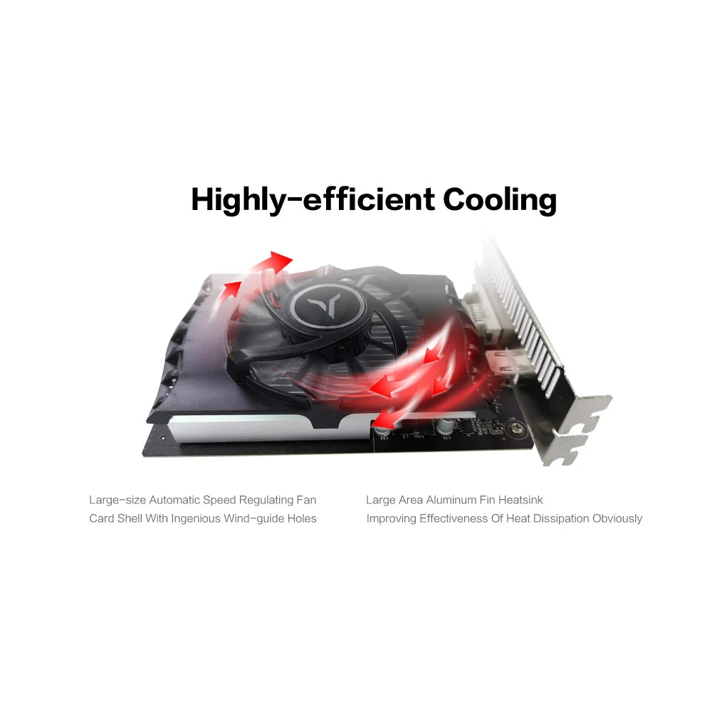 Yeston GPU Geforce Gt 1030 2Gb Gddr5 Graphics Cards Nvidia Pci Express 3.0 Desktop Computer Pc Vide