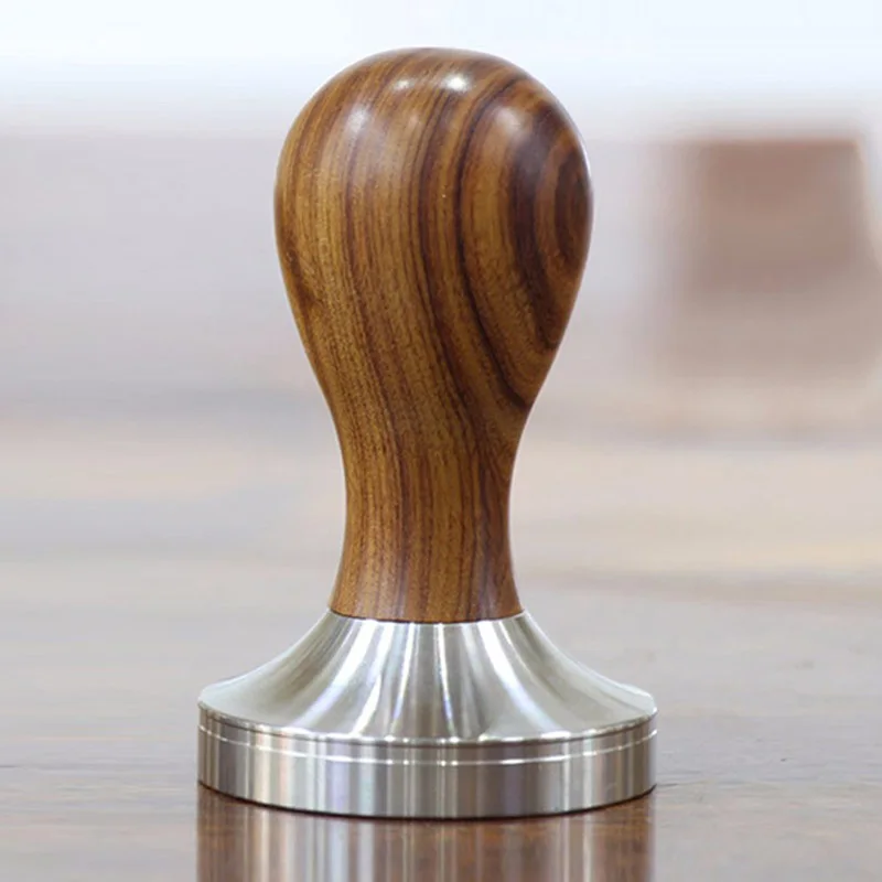 LBER Coffee Tamper Wood Handle Powder Hammer 58.35Mm Cafe Accessories | Дом и сад