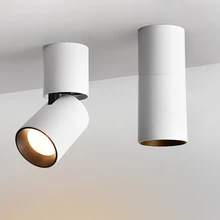 Светодиодный потолочный светильник, растягивающийся на 360 °, встроенный с регулируемой яркостью, 7 Вт, 220 В, COB светодиодный потолочный Точечный светильник, фон, картина, лампы