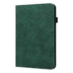 Embossed Wallet Cover for Tablet - Premium Protective Case (Green)
