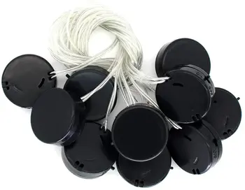 

10PCS CR2032 Coin Button Battery Holder Socket Plastic Cell Round Battery Case Cover Wire Leads Cable Type
