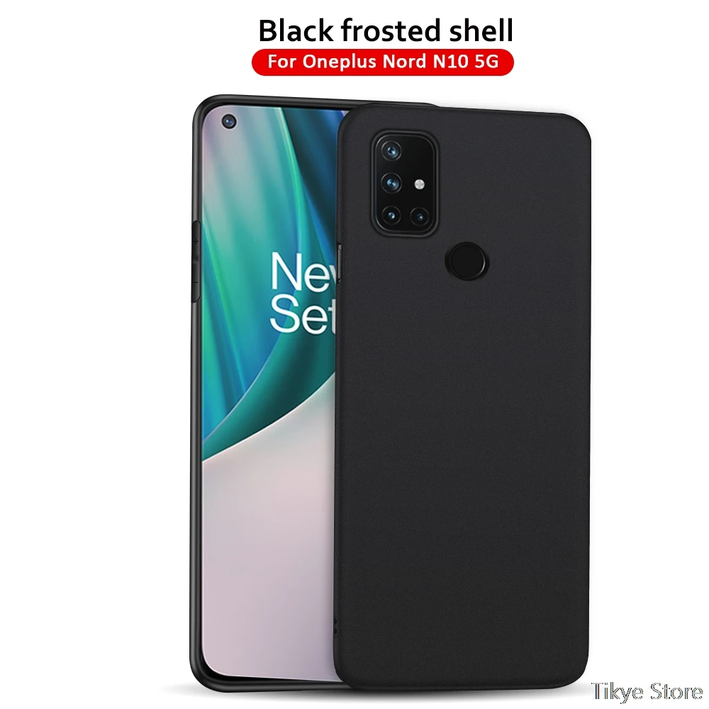 Funda negra de TPU para móvil, carcasa trasera suave mate para Oneplus Nord N100 1 + Nord N10 5G 9, one plus 1 + 9 Pro 7T Pro 7 6t para Oneplus 9