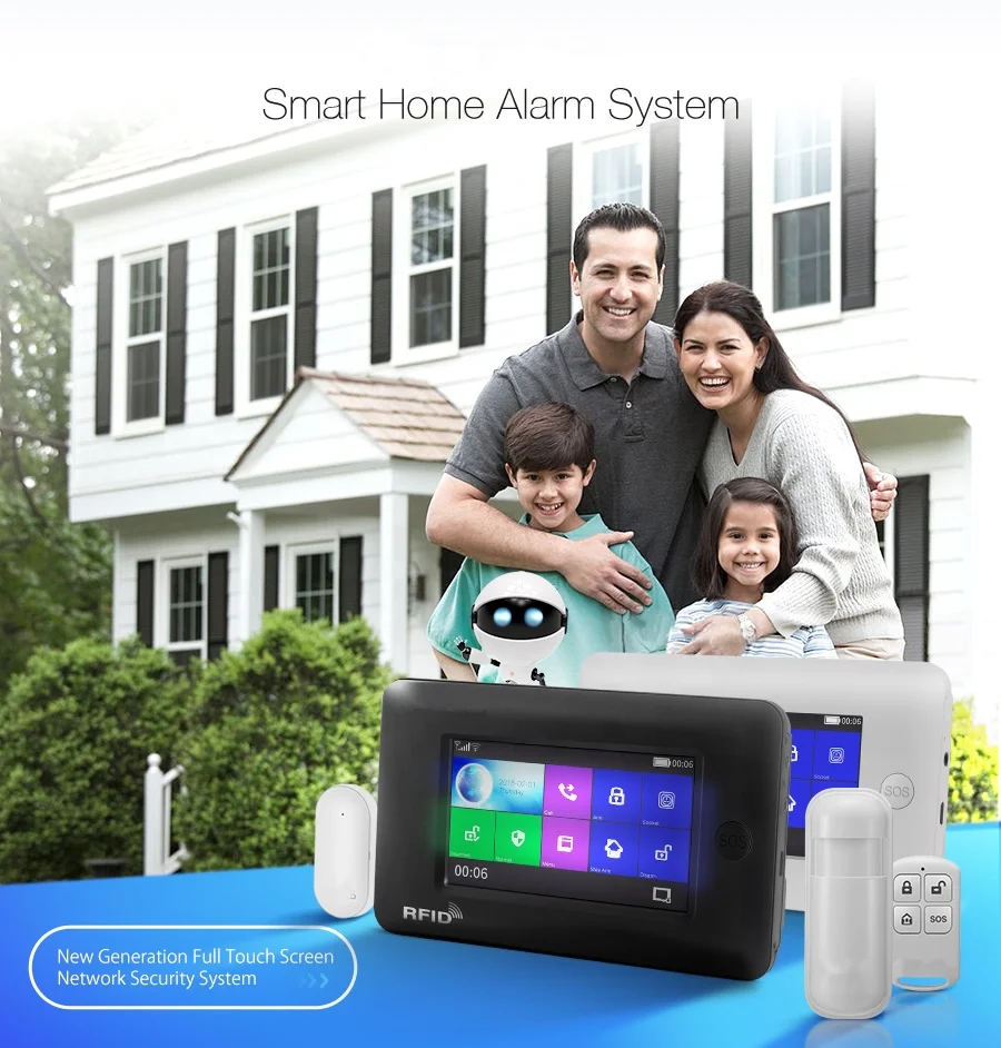 ring alarm wall mount YAOSHENG PG-106 3G GSM WIFI GPRS Wireless 433MHz Smart Home Security Alarm Systems APP Remote Control For IOS Android System touch screen keypad for alarm system