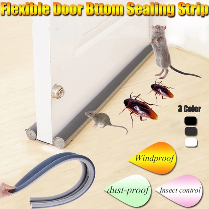 

1PCS 93x10cm Foam Under Door Draft Guard Stopper Soundproof Dustproof Snowproof Reduce Noise Door Bottom Sealing Weather Strip