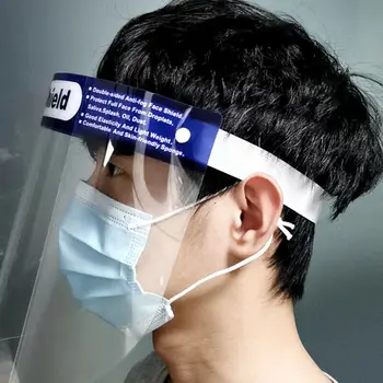 

Anti-Virus Full Face Shield Mask Clear Flip Up Visor oil fume Protection Safety Work Guard Present and Real Stock
