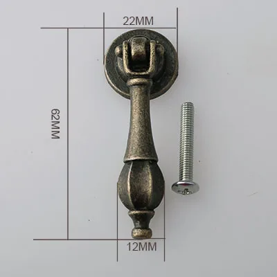 A KNOB Ретро старинная бронзовая подвеска ящик для обуви шкаф для телевизора ванная комната шкаф комод ручка - Цвет: A KNOB
