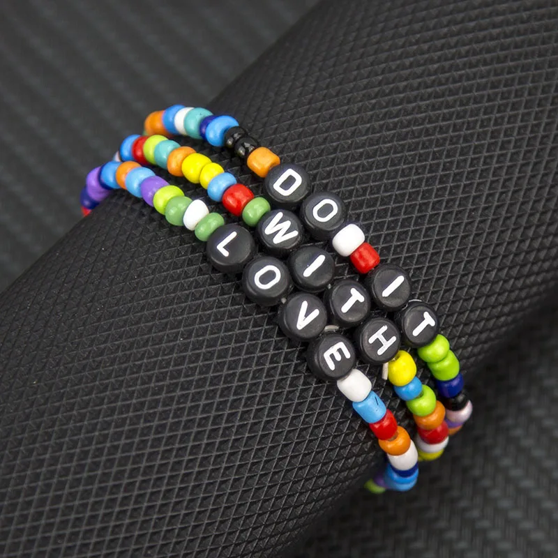 Новое поступление 3 шт./компл. смешанные Цвет браслет из маленьких бусин для Для