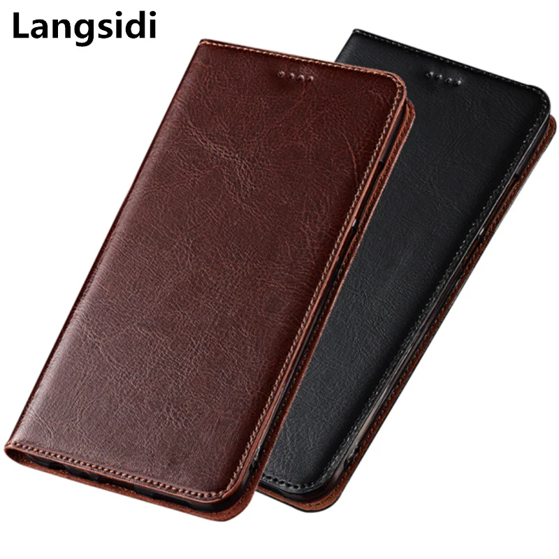  Genuine leather magnetic flip case coque for Asus ZenFone Max Pro M2 ZB631KL/Zenfone Max M2 ZB633KL